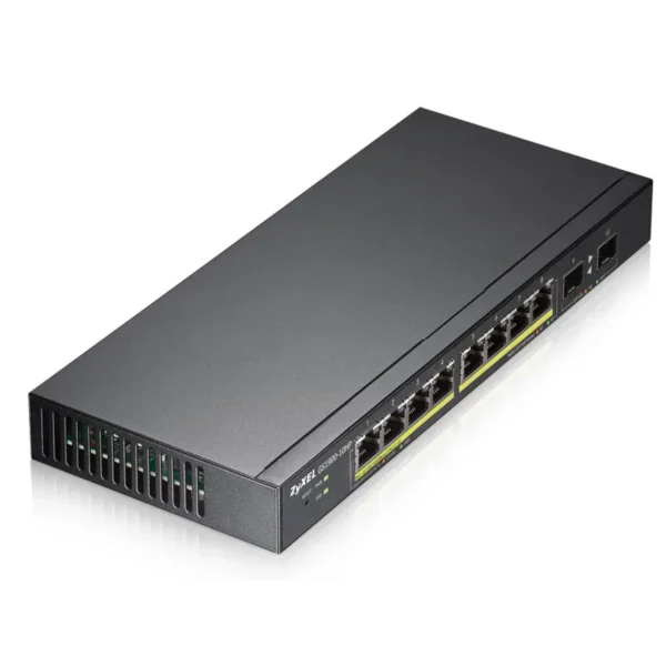Zyxel GS1900-10HP network switch Managed L2 Gigabit Ethernet (10/100/1000) Power over Ethernet (PoE) Black