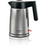 Bosch TWK5P480GB electric kettle 1.7 L 3000 W Black, Stainless steel