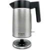 Bosch TWK5P480GB electric kettle 1.7 L 3000 W Black, Stainless steel
