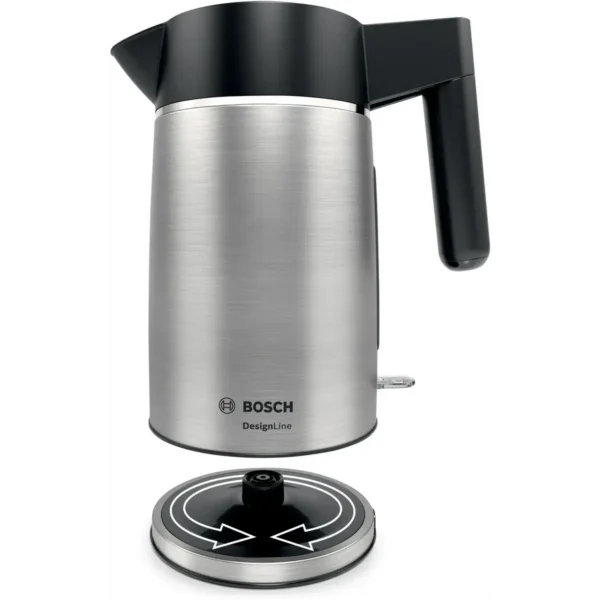 Bosch TWK5P480GB electric kettle 1.7 L 3000 W Black, Stainless steel