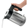 Bosch TWK5P480GB electric kettle 1.7 L 3000 W Black, Stainless steel