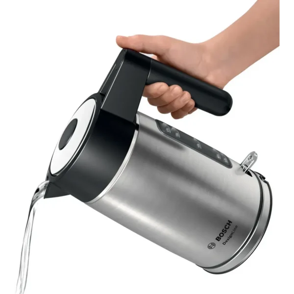 Bosch TWK5P480GB electric kettle 1.7 L 3000 W Black, Stainless steel