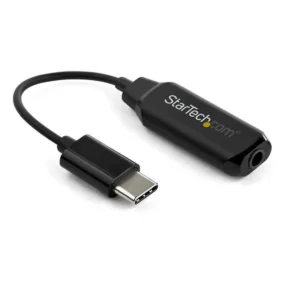 StarTech.com USB C to 3.5mm Audio Adapter – USB Type C to AUX Female Wired Headphone Jack w/32-bit DAC – Active USB C Digital Sound Card for Headset Audio Conference – Samsung S10 iPad Pro