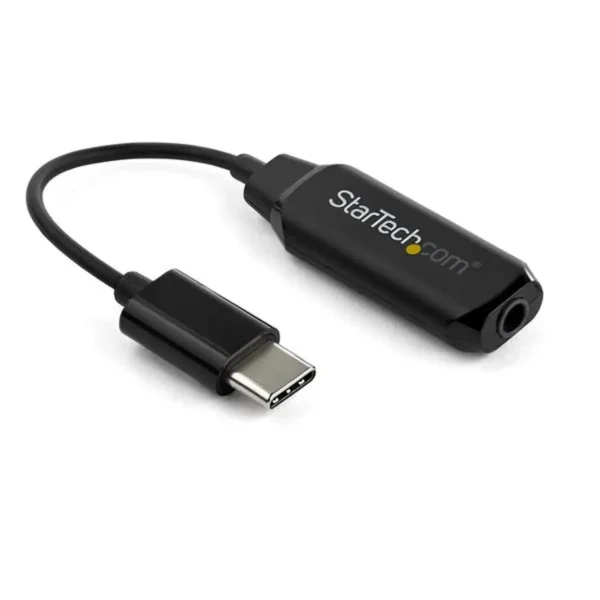 StarTech.com USB C to 3.5mm Audio Adapter – USB Type C to AUX Female Wired Headphone Jack w/32-bit DAC – Active USB C Digital Sound Card for Headset Audio Conference – Samsung S10 iPad Pro