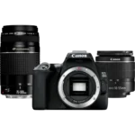Canon EOS 250D + EF-S 18-55mm f/3.5-5.6 III + EF 75-300mm f/4-5.6 III SLR Camera Kit 24.1 MP CMOS 6000 x 4000 pixels Black