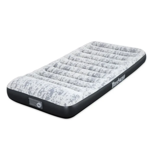 Bestway 74″ x 39″ x 12″/1.88m x 99cm x 30cm Tritech Airbed Twin Fashion Flock Built-in AC Pump