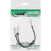 InLine 99250I audio cable 0.15 m 3.5mm 2 x 3.5mm Black, Metallic