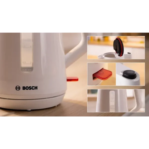 Bosch TWK1M121GB electric kettle 1.7 L 3000 W Grey, White