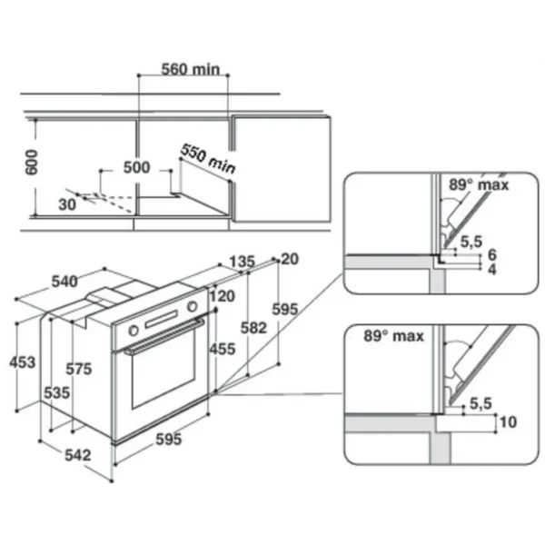 Whirlpool AKP 742 IX 60 L 3200 W Stainless steel