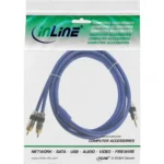 InLine Audio Cable Premium 2x RCA male / 3.5mm male gold plated 20m