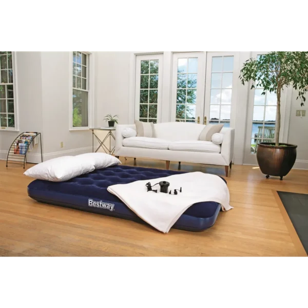 Bestway Flocked Air Bed – Air Pump / Double