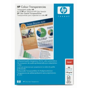 HP Color and Monochrome Laser Transparencies-50 sht/A4/210 x 297 mm A4 (210×297 mm) Transparent 50 sheets