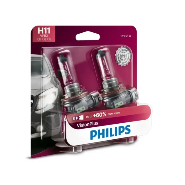 Philips VisionPlus 12362VPB2 car light bulb H11 55 W Halogen