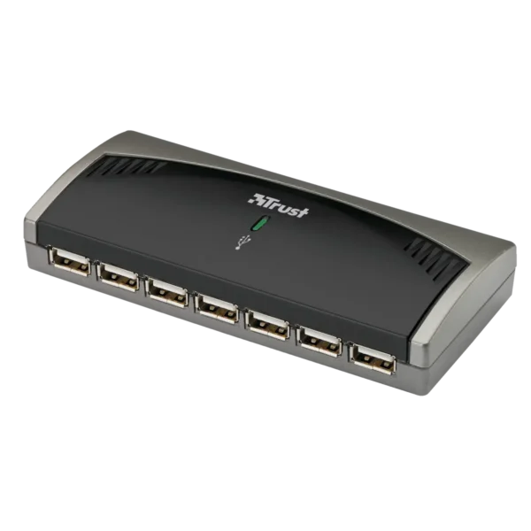 Trust 7 Port USB2 Powered Hub HU-5770 480 Mbit/s Black, Silver