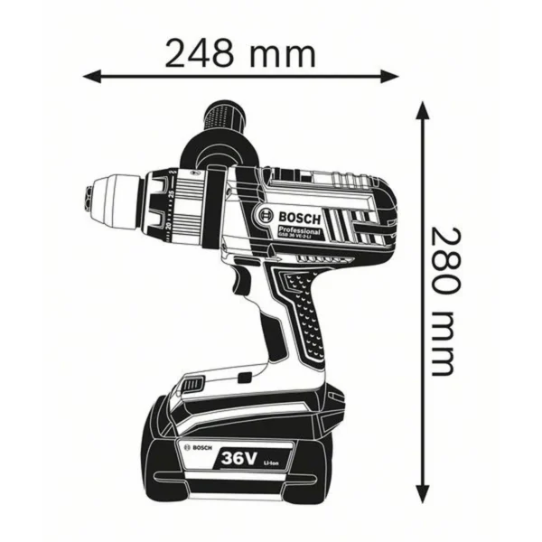 Bosch 0 601 9C1 100 drill Keyless 3.4 kg Black, Bordeaux