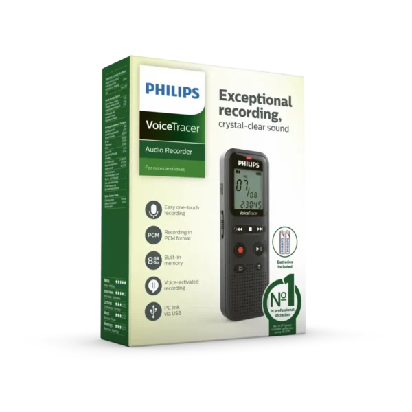 Philips VoiceTracer 8 kHz Black