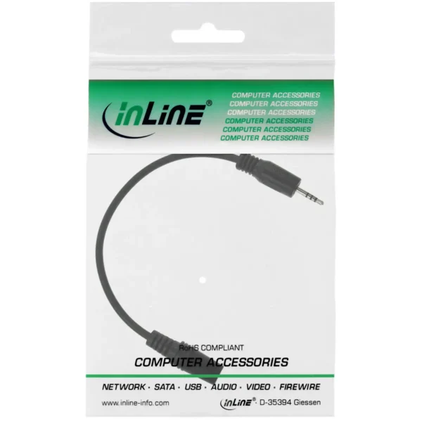 InLine Audio Adapter Cable 4 Pin 2.5mm male / 4 Pin 3.5mm female 2m
