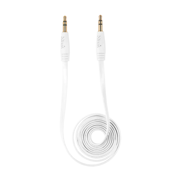 Trust Flat audio cable 1 m 3.5mm White