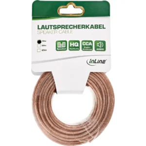 InLine Speaker Cable 2x 2.5mm² CU transparent 10m