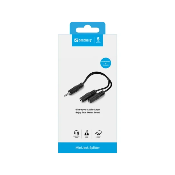Sandberg MiniJack Splitter 1-2
