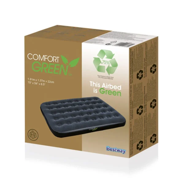 Bestway Comfort Green Flocked Air Bed / Double