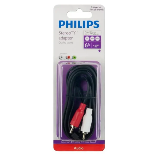 Philips SWA2112H/17 audio cable 1.8 m 2 x RCA 3.5mm Black