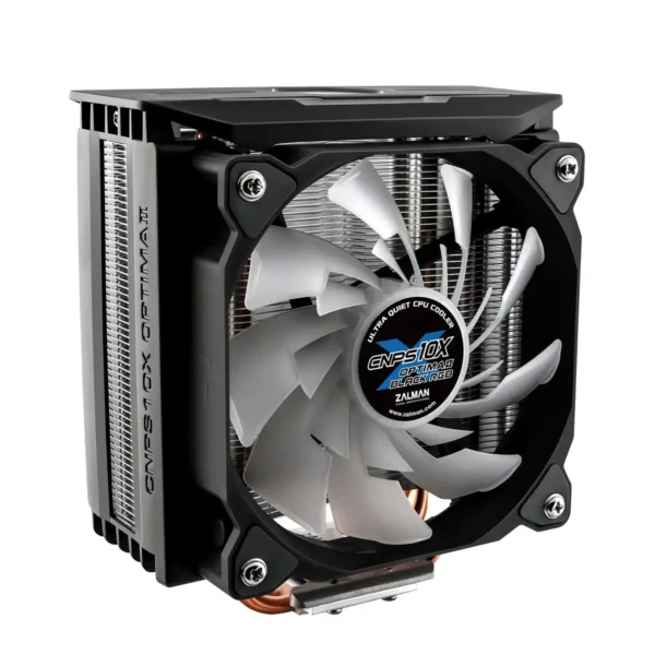 Zalman CNPS10X OPTIMAII BLACK RGB, CPU cooler, 120mm RGB PWM Fan / – RGB Spectrum 1,350 -2,100RPM, 18 -28.0dBA, Intel LGA 2066, 2011-V3 115x, 1200, 1366, AMD AM4, AM3+, AM3,, FM2+, FM2 Processor 12 cm 1 pc(s)