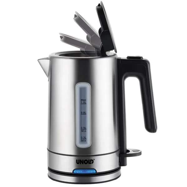 Unold 18020 electric kettle 1 L 2200 W Black, Stainless steel