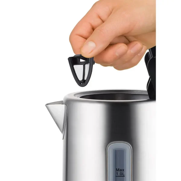 Unold 18020 electric kettle 1 L 2200 W Black, Stainless steel