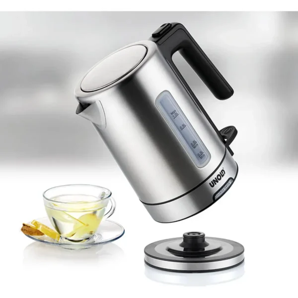 Unold 18020 electric kettle 1 L 2200 W Black, Stainless steel