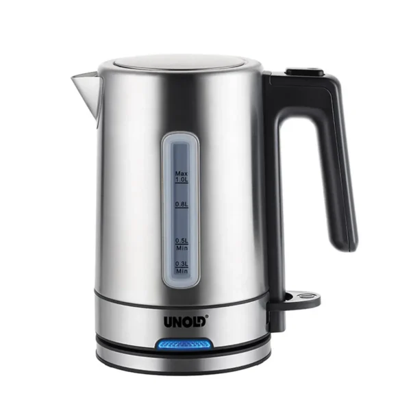 Unold 18020 electric kettle 1 L 2200 W Black, Stainless steel