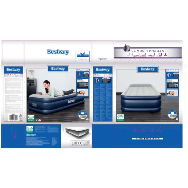 Bestway 67628 air mattress Single mattress Beige, Black Unisex
