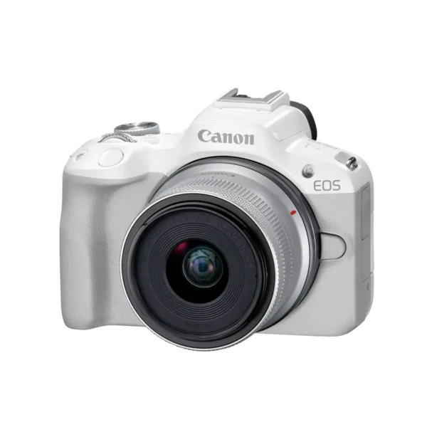 Canon EOS R50, White + RF-S 18-45mm F4.5-6.3 IS STM Kit