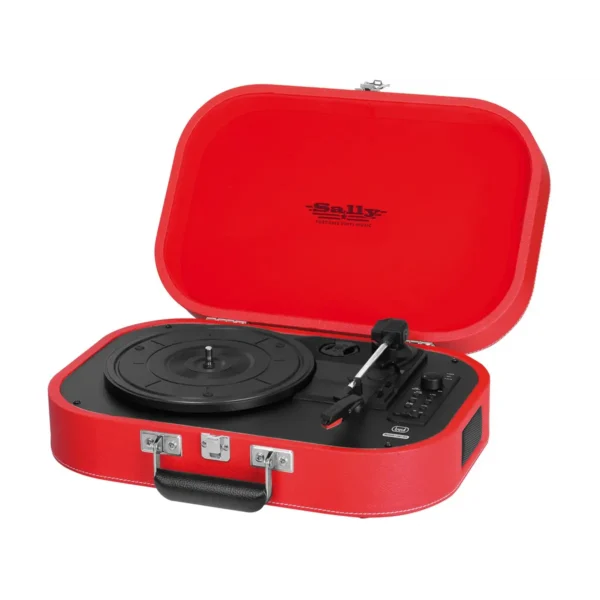 Trevi SALLY WIRELESS STEREO TURNTABLE USB AUX-IN RECHARGEABLE BATTERY TT 1020 BT RED
