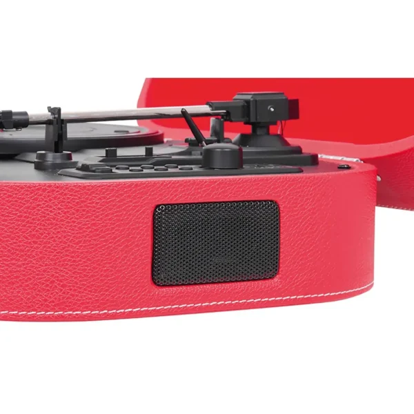 Trevi SALLY WIRELESS STEREO TURNTABLE USB AUX-IN RECHARGEABLE BATTERY TT 1020 BT RED