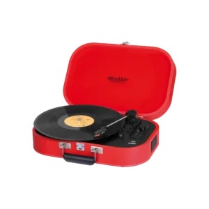 Trevi SALLY WIRELESS STEREO TURNTABLE USB AUX-IN RECHARGEABLE BATTERY TT 1020 BT RED