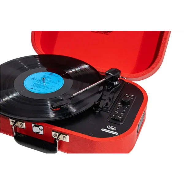 Trevi SALLY WIRELESS STEREO TURNTABLE USB AUX-IN RECHARGEABLE BATTERY TT 1020 BT RED