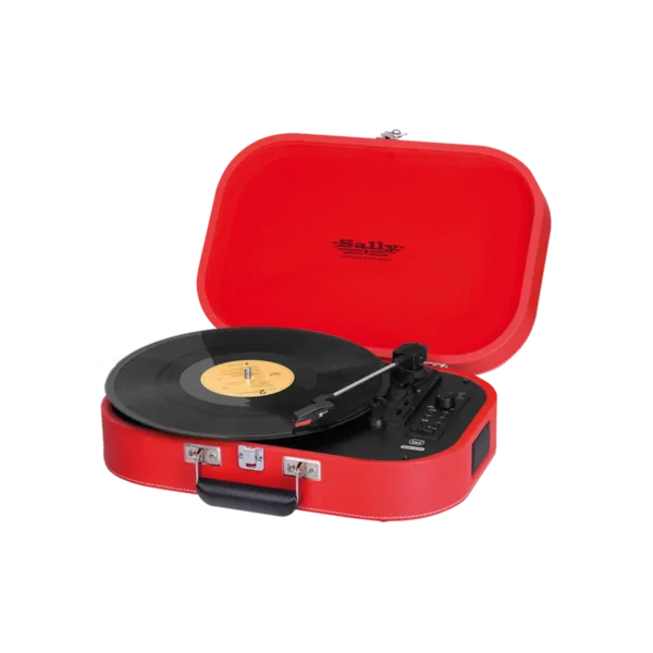 Trevi SALLY WIRELESS STEREO TURNTABLE USB AUX-IN RECHARGEABLE BATTERY TT 1020 BT RED