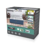 Bestway Tritech Fashion Flock Air Mattress Queen with Built-in AC Pump and Antimicrobial Coating 2.03 m x 1.52 m x 46 cm