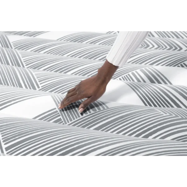 Bestway Tritech Fashion Flock Air Mattress Queen with Built-in AC Pump and Antimicrobial Coating 2.03 m x 1.52 m x 46 cm