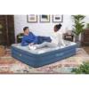Bestway Tritech Fashion Flock Air Mattress Queen with Built-in AC Pump and Antimicrobial Coating 2.03 m x 1.52 m x 46 cm