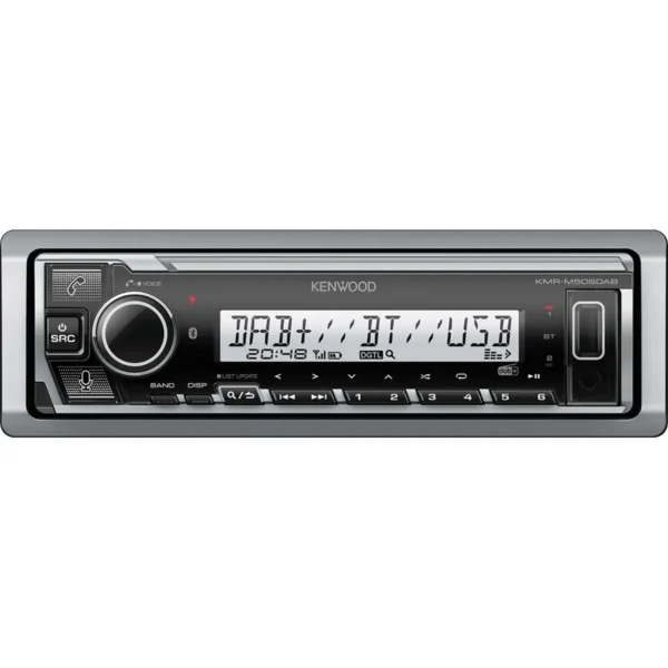 Kenwood KMR-M506DAB car media receiver Black, Silver 200 W Bluetooth