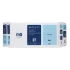 HP 81 Value Pack 680-ml Light Cyan DesignJet Dye Ink Cartridge and Printhead print head