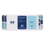 HP 81 Value Pack 680-ml Light Cyan DesignJet Dye Ink Cartridge and Printhead print head