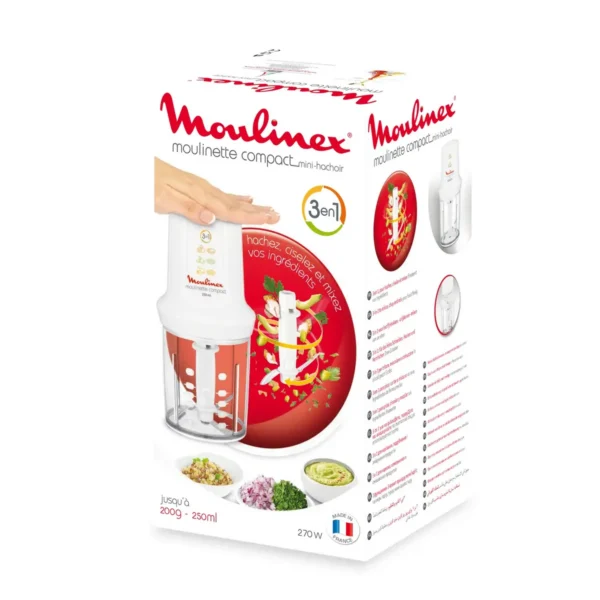 Moulinex DJ300110 electric food chopper 0.25 L 270 W White