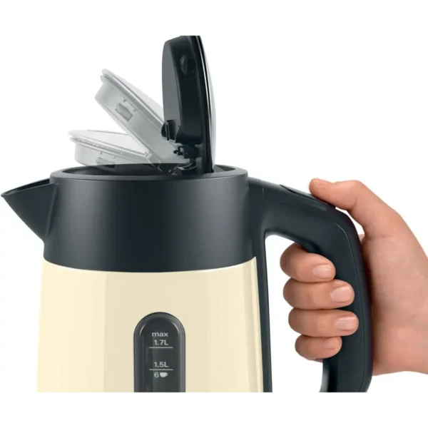 Bosch TWK4P437GB electric kettle 1.7 L 3000 W Beige, Black