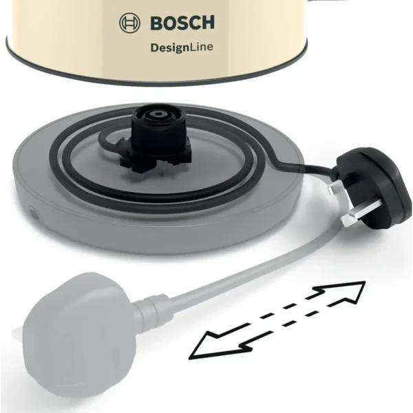 Bosch TWK4P437GB electric kettle 1.7 L 3000 W Beige, Black