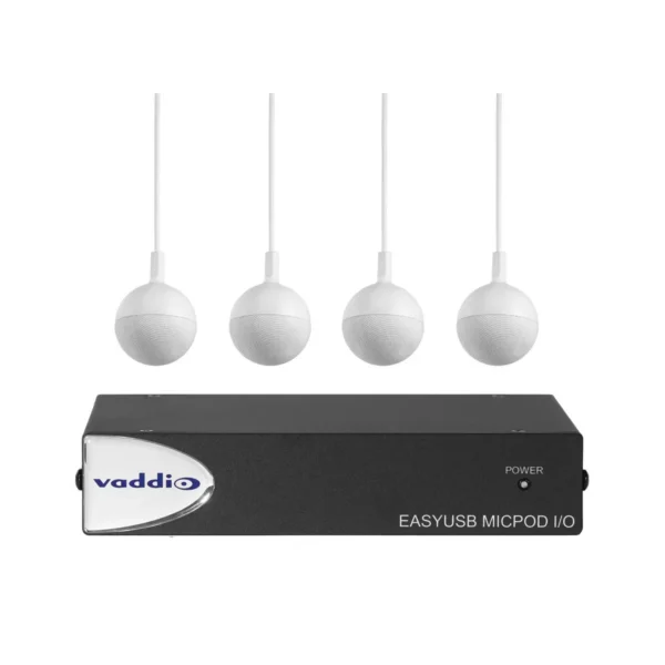 Vaddio EasyUSB MicPOD I/O with Four CeilingMICs (white)