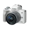 Canon EOS M50 + EF-M 15-45mm f/3.5-6.3 IS STM + EF-M 55-200mm f/4.5-6.3 IS STM SLR Camera Kit 24.1 MP CMOS 6000 x 4000 pixels White