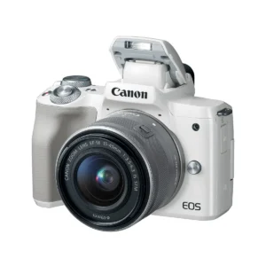 Canon EOS M50 + EF-M 15-45mm f/3.5-6.3 IS STM + EF-M 55-200mm f/4.5-6.3 IS STM SLR Camera Kit 24.1 MP CMOS 6000 x 4000 pixels White